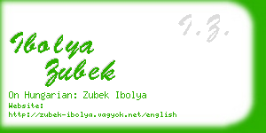 ibolya zubek business card